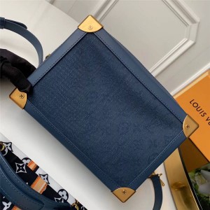 Louis Vuitton lv中国官网女包牛仔布SOFT TRUNK 手袋盒子包M44723