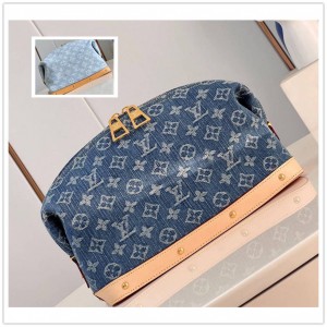 lv货源M24317牛仔布大号化妆包