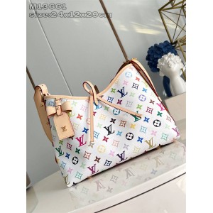 lv官方网站M13661 CARRYALL 三彩小号手袋