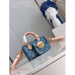 lv手袋女士M82950 Nano Speedy 牛仔布枕头包