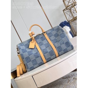 lv哪里买最便宜M40739牛仔布KEEPALL BANDOULIÈRE 50 旅行袋