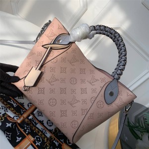 Louis Vuitton lv高仿女包编织手柄HINA 小号手袋M53938/M53914