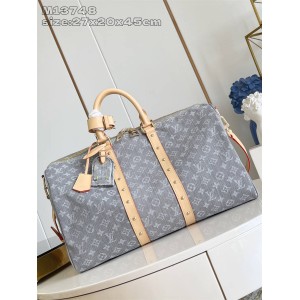 LV男包M13748牛仔布KEEPALL BANDOULIÈRE 45 旅行袋