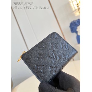 LV美国官网M83476黑压花NOA 零钱包卡包