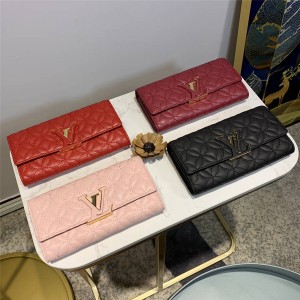 Louis Vuitton lv女包批发女士长款钱包CAPUCINES 钱夹M68590