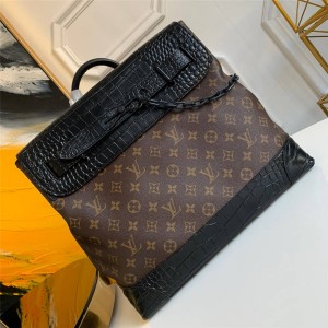 Louis Vuitton lv包包官网鳄鱼纹STEAMER小号手袋M44473