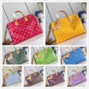 LV N88228 SPEEDY P9 BANDOULIÈRE 40 旅行袋枕头包（鸵鸟纹）