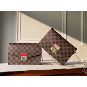 Louis Vuitton lv高仿女包新款棋盘格CROISETTE 链条包N60288/N60287