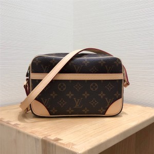 Louis Vuitton lv英国官网包包中古系列老花拼皮斜跨单肩包45397/45398