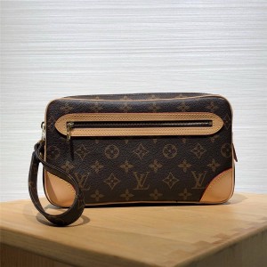 Louis Vuitton lv包包价格经典中古系列老花手腕包手拿包45399