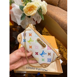 路易威登官网lv高仿中古三彩Milla Clutch 麻将包M60096