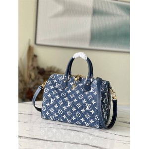 LV SPEEDY BANDOULIÈRE 25 手袋牛仔布枕头包M59609