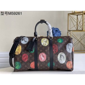 LV Piero Fornasetti 系列KEEPALL BANDOULIÈRE 45 旅行袋M59261