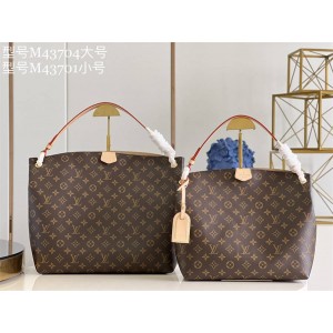 LV GRACEFUL 肩背购物袋M43701/M43704杏色