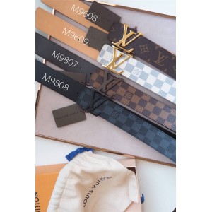 Louis Vuitton lv图片男士皮带老花棋盘格INITIALES 双面4.0CM腰带