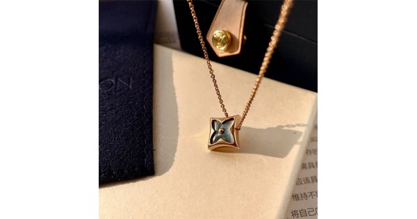 路易威登lv官方网站灰贝母COLOR BLOSSOM 18K金贝壳项链